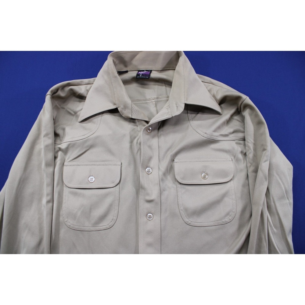 Joel‎ Long Sleeve Shirt Tan Size Large Polyester